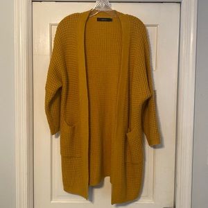 Zesica Waffle Knit Cardigan Sweater